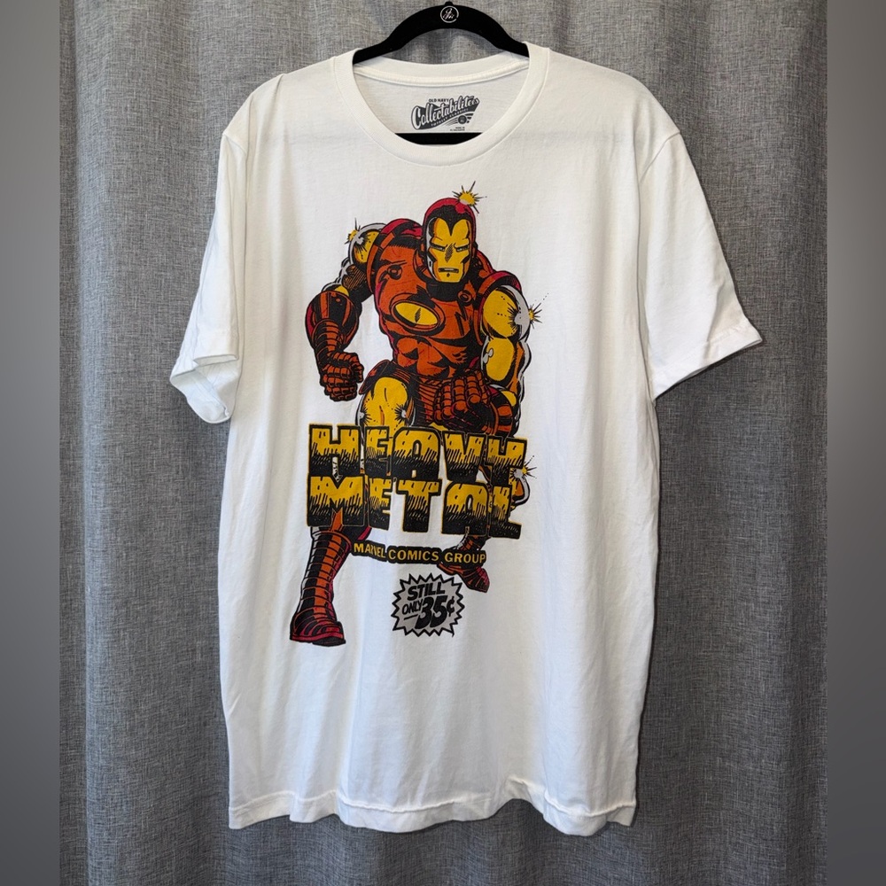 Iron Man Graphic Tee - White XL